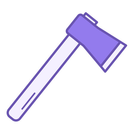 Axe Color Icon. Travel Equipment Vector Icon. Camping and Tourism Conceptのイラスト素材