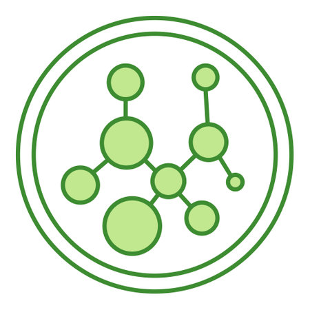 Green Label Compound. Vector Icon. Sticker For Cosmetics Packaging. Skin Care Conceptのイラスト素材