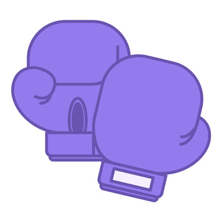 Colored Boxing Icon. Vector Illustration. Boxing Gloves. Sport Conceptのイラスト素材