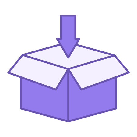 Colored Packaging Icon. Vector Illustration. Container, Cargo, Goods. Delivery Service. Logistics...