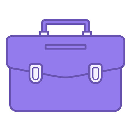 Colored Briefcase Icon. Vector Icon. Suitcase, Bag, Case, Briefcase. Office Conceptのイラスト素材