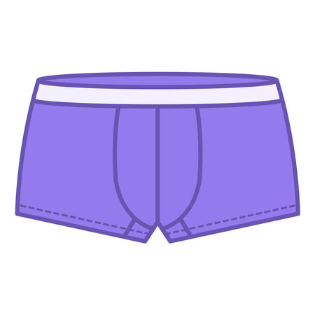 Colored Boxer Briefs Icon. Vector Illustration. Men's Underwear. Fashion and Clothing Conceptのイラスト素材