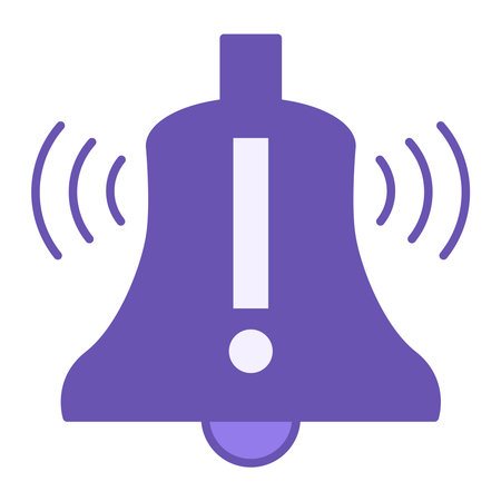 Colored Alarm Icon. Vector Illustration. Bell, Alarm, Emergency. Firefighter Concept