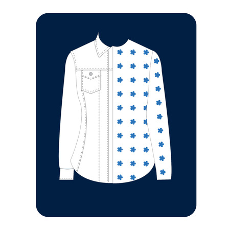 Vector illustration of woman shirt. Casual clothes.のイラスト素材