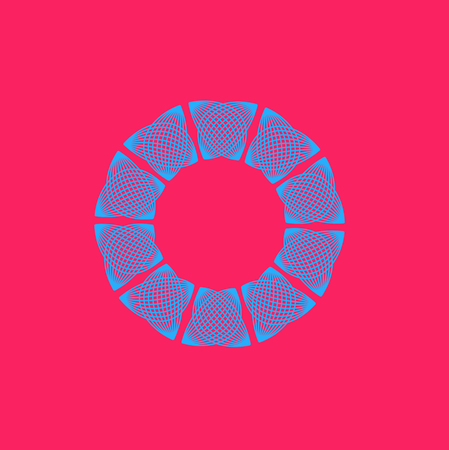 Logo. Vector illustration of geometry flower of lines.のイラスト素材