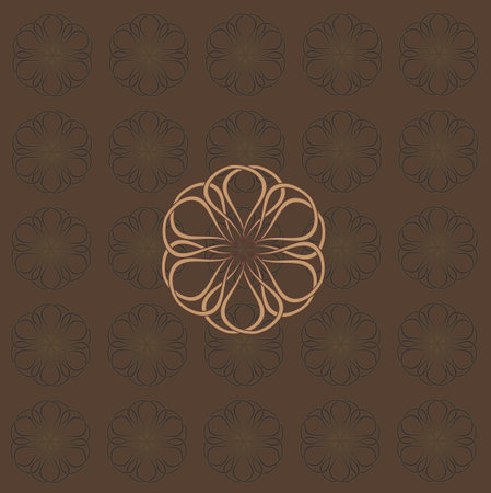 Geometry background of symmetry flowers. Vector illustration.