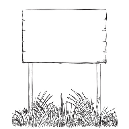 Illustration of a Billboard. Hand drawn frameのイラスト素材