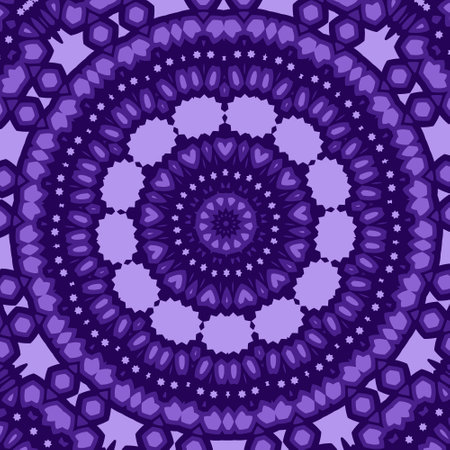 Background with decorative circular pattern in purple colors.のイラスト素材