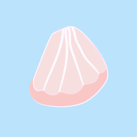 Illustration of a seashell with a neon effect.の写真素材