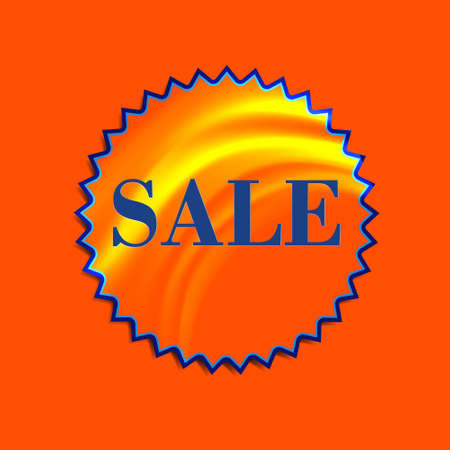 Orange icon with the word "sale" for business.のイラスト素材