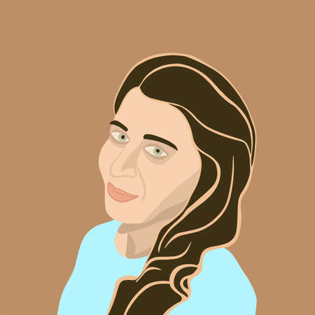 Vector illustration of a portrait of a beautiful girl.のイラスト素材