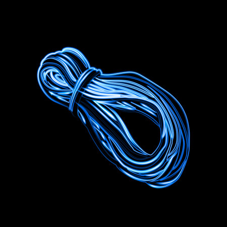 Vector illustration of a rope for mountaineering and climbing.のイラスト素材