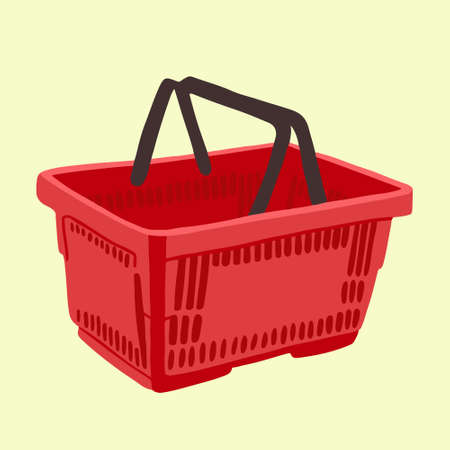 Vector illustration of an empty shopping cart.のイラスト素材