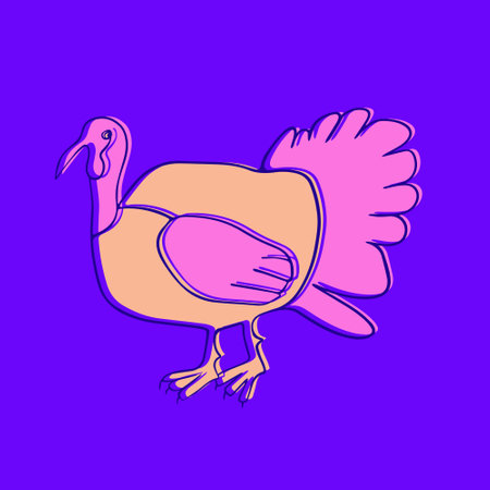 A vector illustration of a turkey bird.のイラスト素材