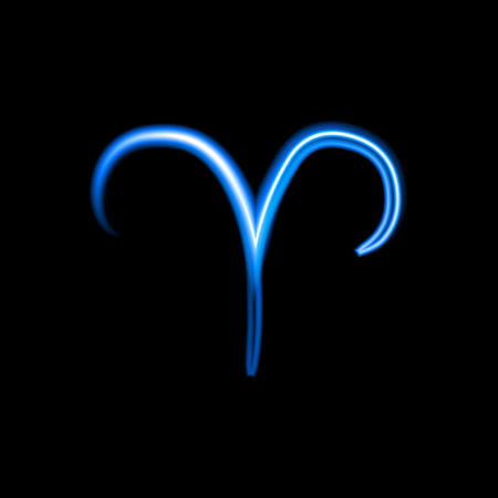 Vector isolated illustration of Aries zodiac sign.のイラスト素材