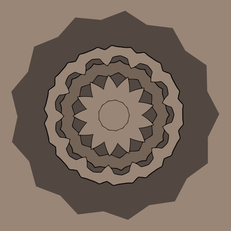 Vector isolated illustration of a circle pattern.のイラスト素材