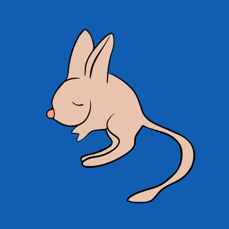 <p>Vector isolated illustration of the animal dipus.</p>のイラスト素材
