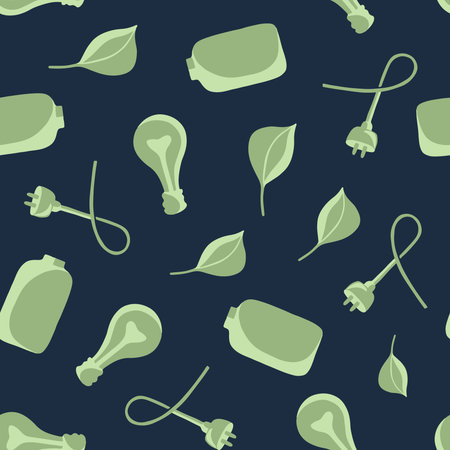 Vector isolated illustration of energy conservation pattern.のイラスト素材