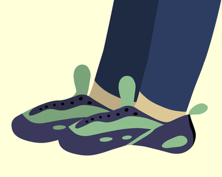 Vector isolated illustration of rock shoes. Climbing shoes.のイラスト素材
