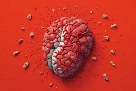 Brain activity. Brain storm. Human thinking. Critical thinking. Generative AIの素材