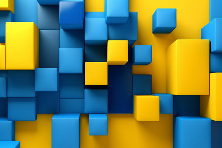 Ukrainian blue yellow abstract background.の素材