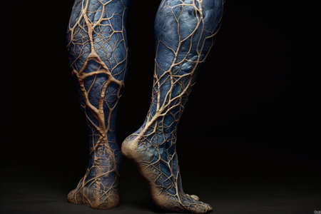 Varicose veins of the legs. Treatment of varicose veins.の素材