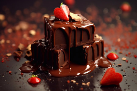 Chocolate day. Chocolate cakes. Coffee cakes. Sweet pastry.の素材