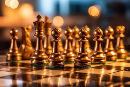 Chess board. Development of strategy and tactics. The way to achieve the goal.の素材