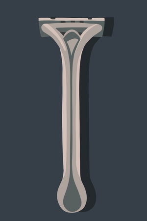 Vector isolated illustration of a razor.のイラスト素材