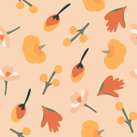 Vector isolated illustration of pattern with flowers. Pattern for clothes.のイラスト素材