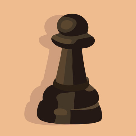 Vector isolated illustration of chess piece pawn.のイラスト素材