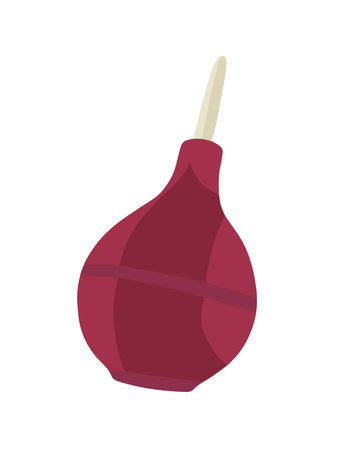 Vector isolated illustration of enema on white background. Medical pear.のイラスト素材