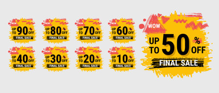 Final sale yellow tag. concept of price list for discounts, of advertising campaign, advertising...