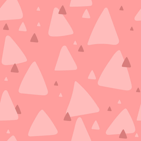 Geometric seamless pattern. Abstract vector background. Triangles background. gentle pink background. textured triangles. calm simple.のイラスト素材