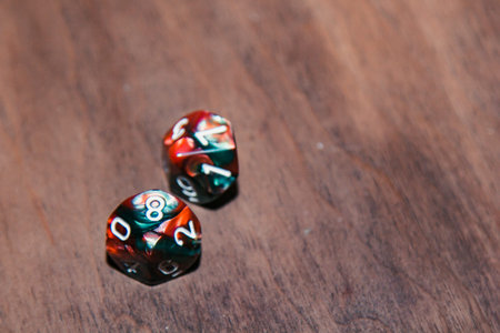 A set of polyhedral dice used for role playing games such as Dungeons Dragons