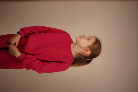 A lighthearted glimpse of childlike innocence.の写真素材