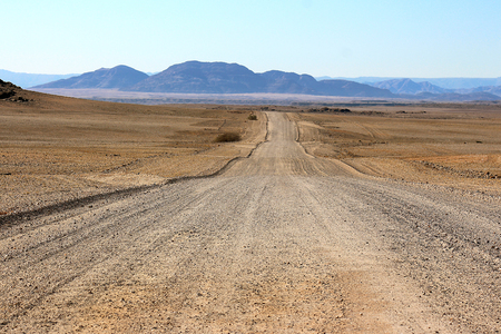 Ground road through the desertの写真素材
