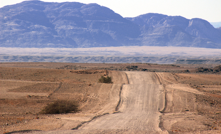 Ground road through the desertの写真素材