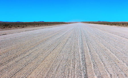 Ground road through the desertの写真素材