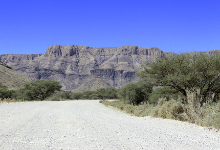 Ground road through the desertの写真素材