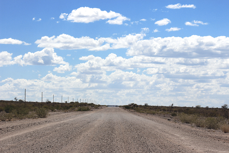 Ground road through the desertの写真素材