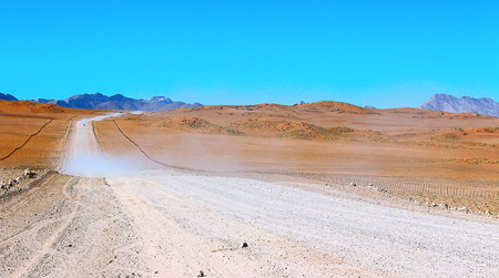 Ground road through the desertの写真素材