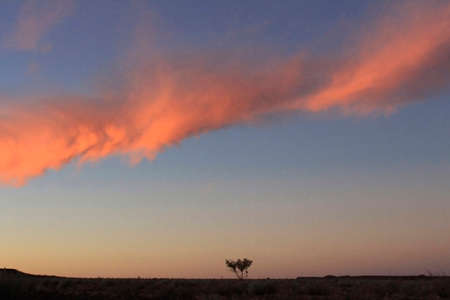 Dramatic sunset sky and beautiful cloudsの写真素材
