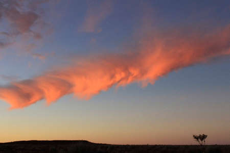 Dramatic sunset sky and beautiful cloudsの写真素材