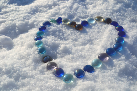 Heart of the colored stonesの写真素材