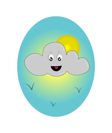 cloud with the sunのイラスト素材