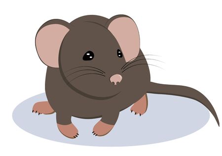gray mouse symbol of the new yearのイラスト素材