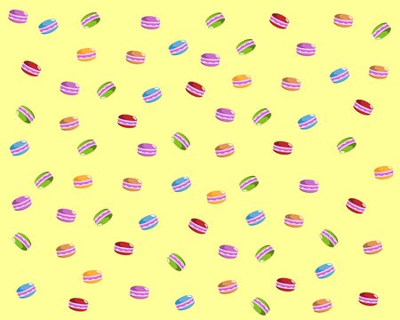 multicolored bright macaroons for backgroundのイラスト素材