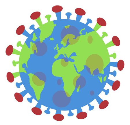 planet in the form of a virusのイラスト素材