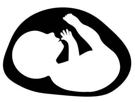 a child on an ultrasound machineのイラスト素材